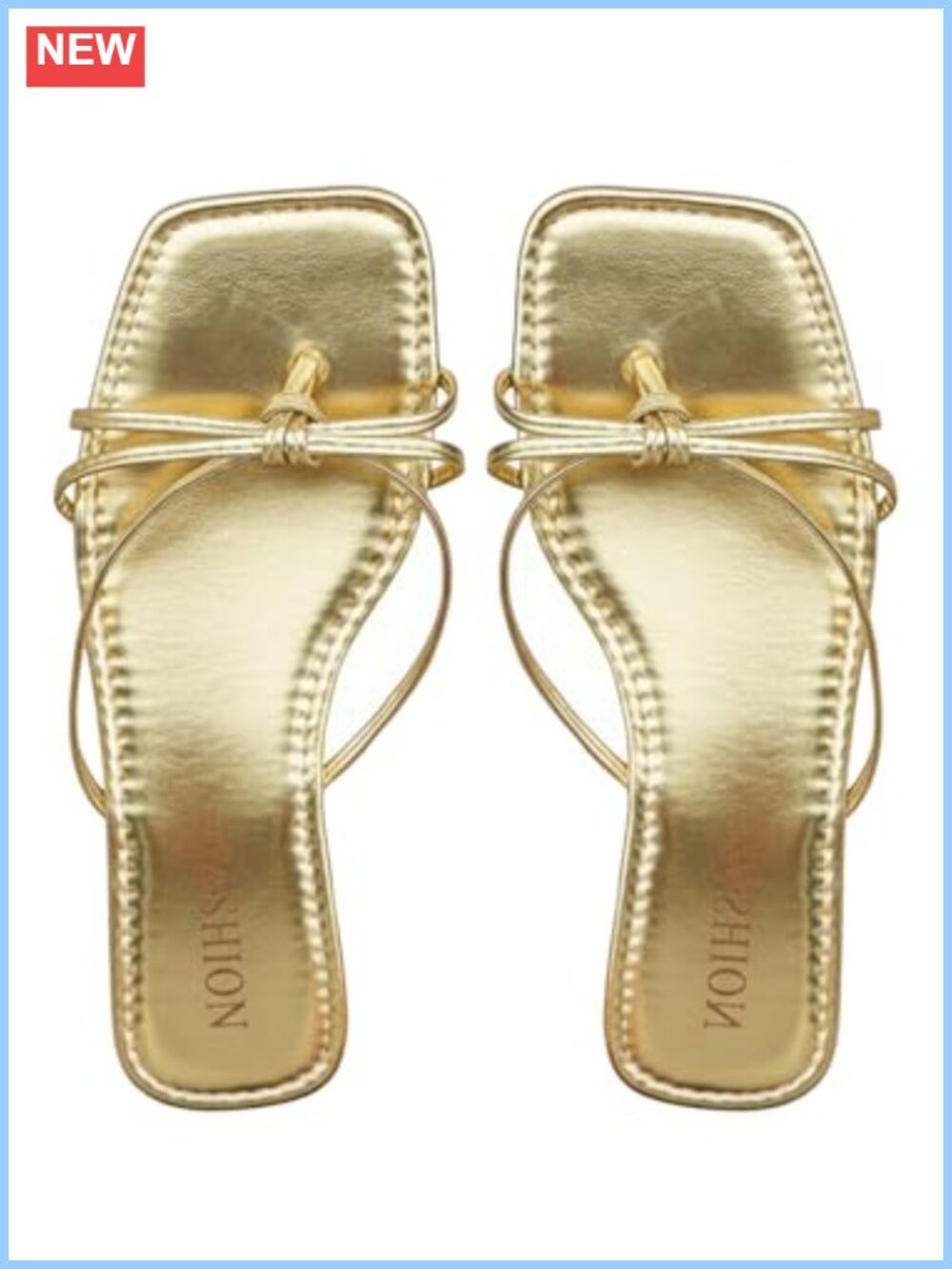 Gold Strappy Flat Sandals Thong Open Toe Dressy Wedding Flats